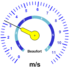 Windgeschwindkeit-Analoganzeige (11ms)